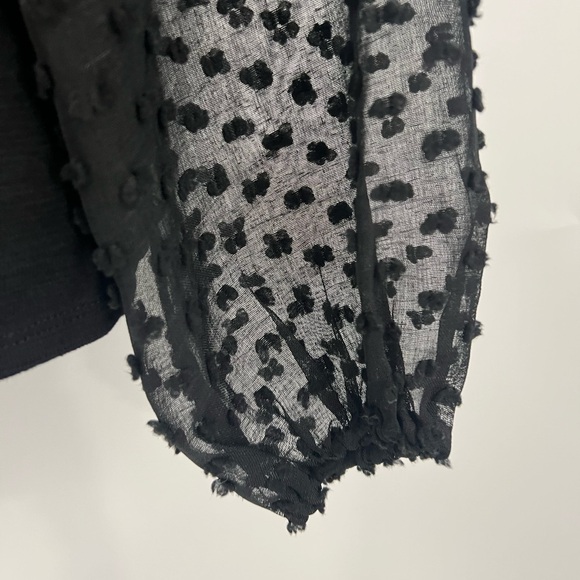 Maeve black textured sleeve top - Picture 7 of 9